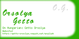 orsolya getto business card
